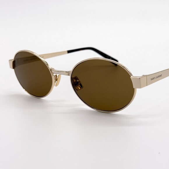 NEW SAINT LAURENT SL692 004 SUNGLASSES WOMEN OVAL GOLD SL 692 004 SUNGLASSES main image 5